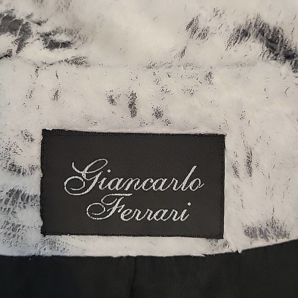 Vintage Giancarlo Ferrari Coat Jacket Animal Print Faux Fur Full Zip Women's 14 - Picture 5 of 9